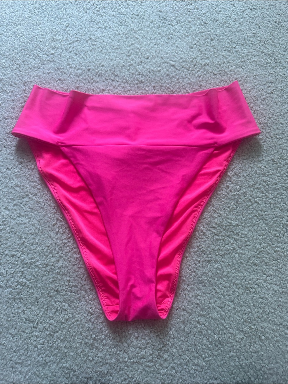 aerie High-Waist Bikini Bottoms in Hot Pink